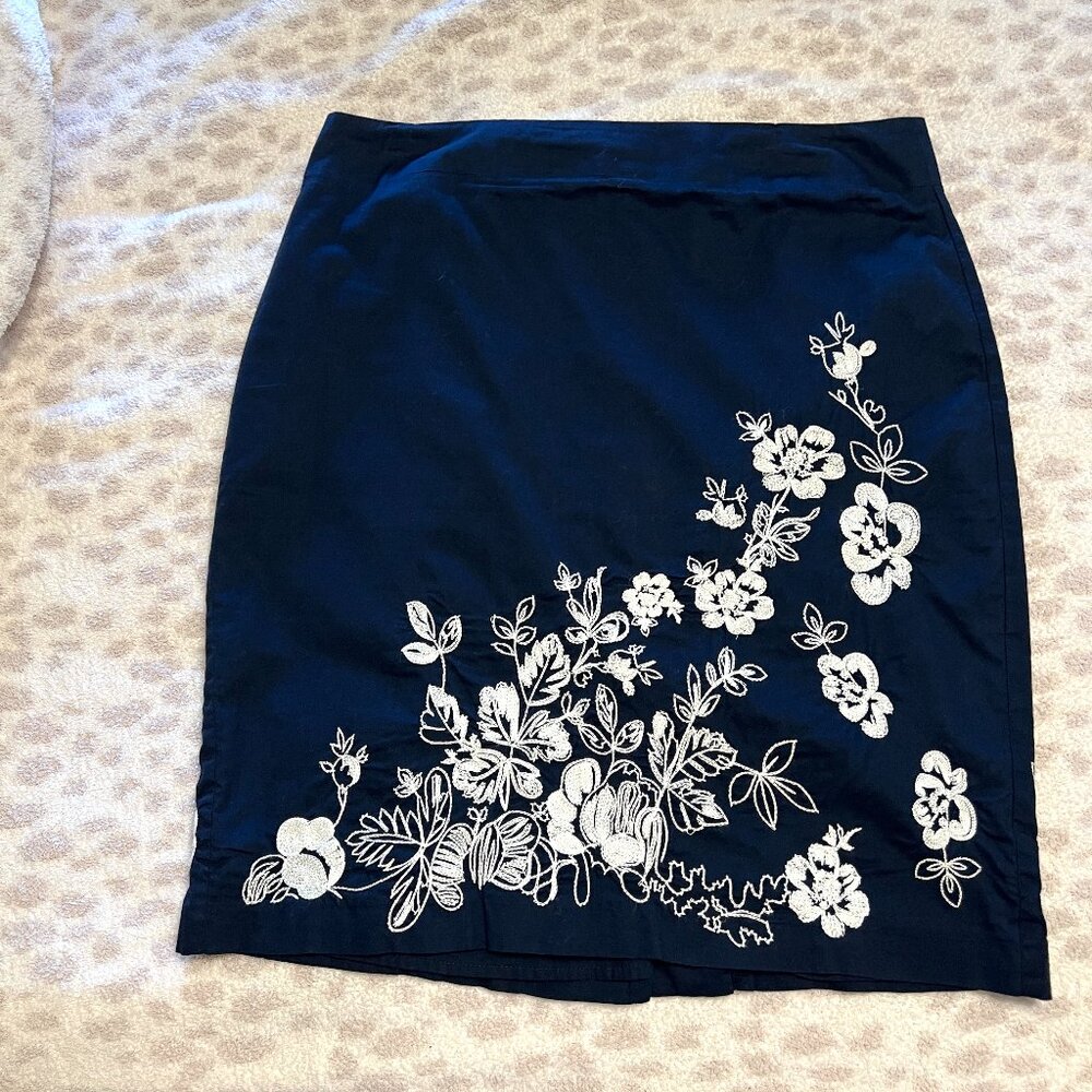 Ann Taylor Factory skirt with embroidery SIZE 10